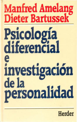 Foto de PSICOLOGIA DIFERENCIAL E INVESTIGACION DE LA PERSONALIDAD (HERDER)